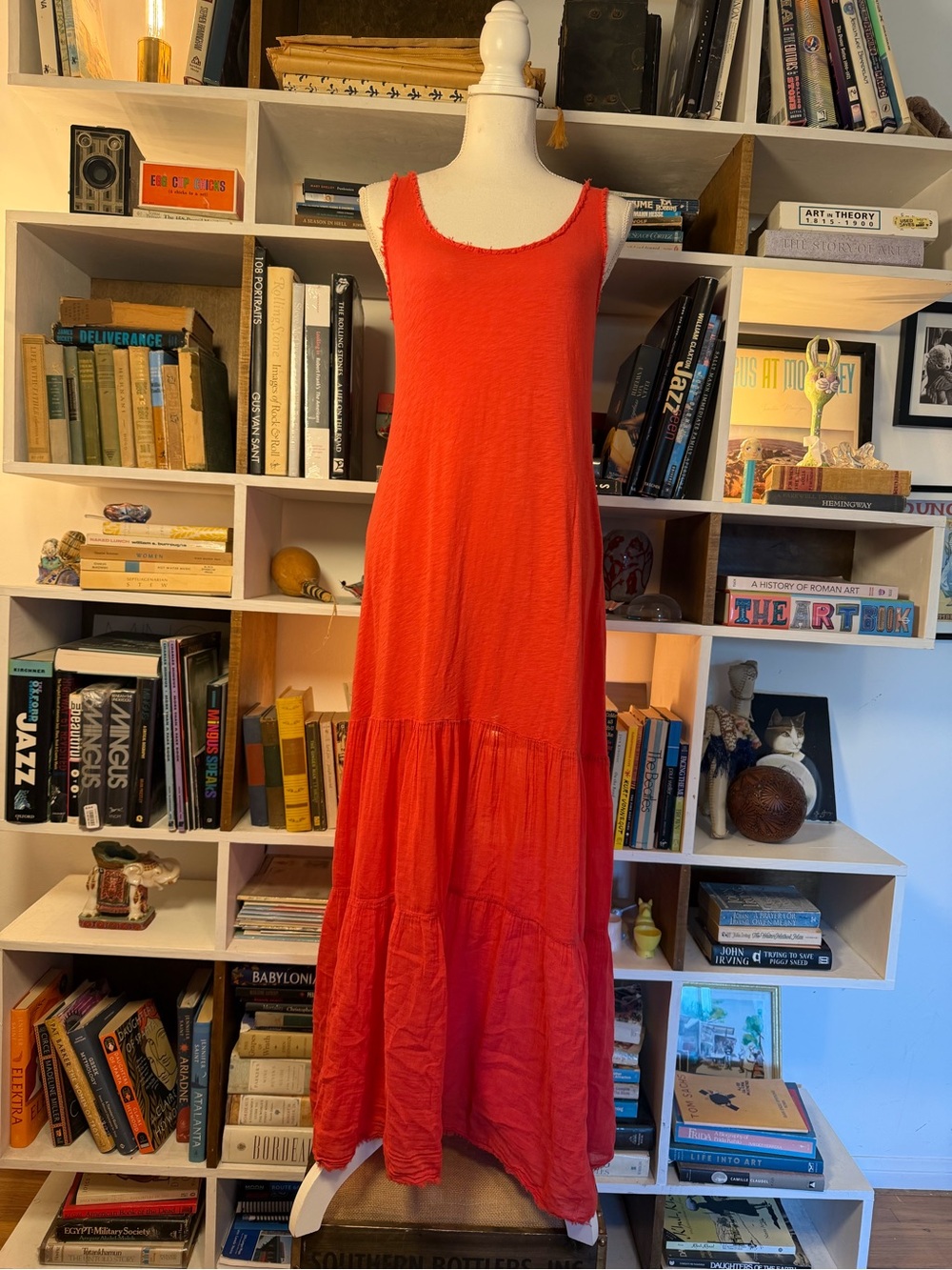 Sleeveless Red Maxi Dress - Casual Tiered Summer Dress